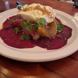 Burrata-beet salad
