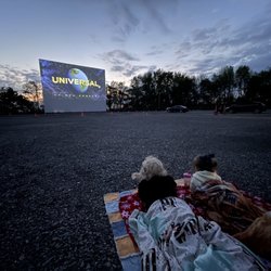 Rock ’N’ Roll Drive-In - Daughter and niece watching movies at the drive-in.