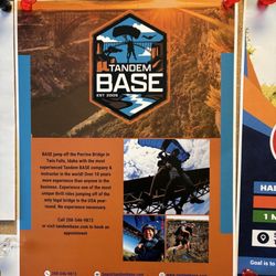Twin Falls Visitor Center - BASE jumping ad