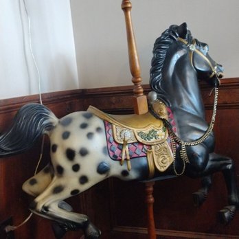 Jimmy Mac's - Random carousel horse in the corner - Seafood Near Me - Bryson City, North Carolina