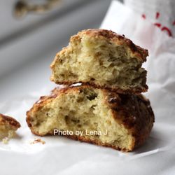 Small World Coffee - Inside of Jalapeño cheddar scone ($3.95) - pretty good, light and fluffy texture. Dough is slightly sweet.