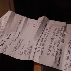 Dunkin' - My Dunkin' receipt.