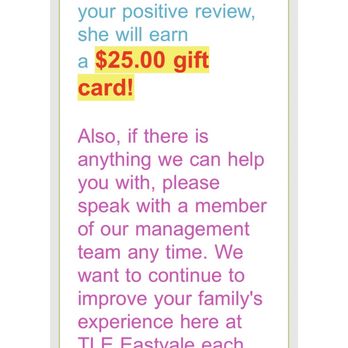 The Learning Experience - Eastvale - Ontario Ranch - Reviews are incentivized. If you leave a positive review then you don't have to buy gifts for the teacher. - Preschools Near Me - Eastvale, California The Learning Experience - Eastvale - Ontario Ranch - Reviews are incentivized. If you leave a positive review then you don't have to buy gifts for the teacher. - Preschools Near Me - Eastvale, California