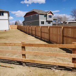 JC's General Construction & fence - Three rail cedar with 6 foot privacy cedar.