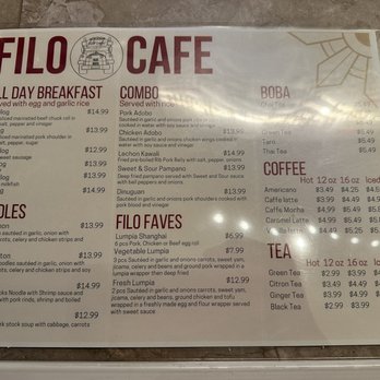 Filo Cafe - Menu - Filipino Near Me - Rockville, Maryland Filo Cafe - Menu - Filipino Near Me - Rockville, Maryland