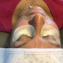 Instyle Designs Salon & Spa - My original lashes. My lower lashes are taped down.