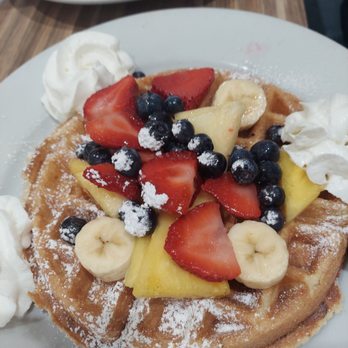 At The Diner - Florida Fruity Waffle - Breakfast & Brunch Near Me - Orlando, Florida