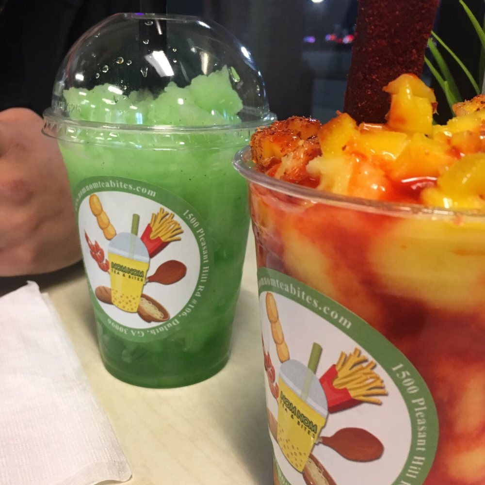 Nom Nom Tea & Bites - Kiwi slushy, mangonada - Bubble Tea Near Me - Duluth, Georgia Nom Nom Tea & Bites - Kiwi slushy, mangonada - Bubble Tea Near Me - Duluth, Georgia