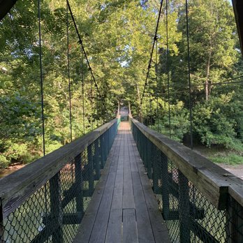 Riley Park - Delphi - Suspension bridge over Deer Creek. - Parks Near Me - Delphi, Indiana