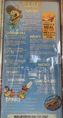 Menu photo 2 Horhitos Mobile Taqueria Kihei, HI