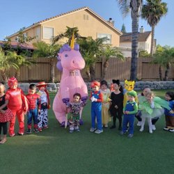 Munchkin Palace - The friendly Unicorn came and visited us for Halloween.