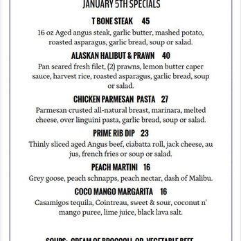 Mission City Grill - their extremely EXPENSIVE "specials" - Bars Near Me - Santa Clara, California