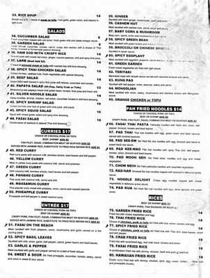 Menu photo 8 Fa-Sai Thai Garden Grove, CA