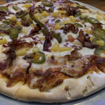 The Other Place - Bacon, jalapeño, and pineapple pizza - American Near Me - Overland Park, Kansas The Other Place - Bacon, jalapeño, and pineapple pizza - American Near Me - Overland Park, Kansas
