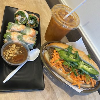 Banh Mi Crunch - Shrimp spring roll, Five Spice Chicken & Tai Tea - Sandwiches Near Me - San Francisco, California