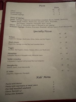 Menu photo 8 Romano's Restaurant Julian, CA Menu photo 8 Romano's Restaurant Julian, CA