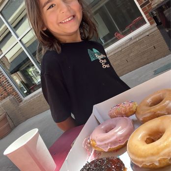 Duck Donuts - Midnight Madness Half Dozen Glazed Donuts strawberry icing - Donuts Near Me - Durham, North Carolina