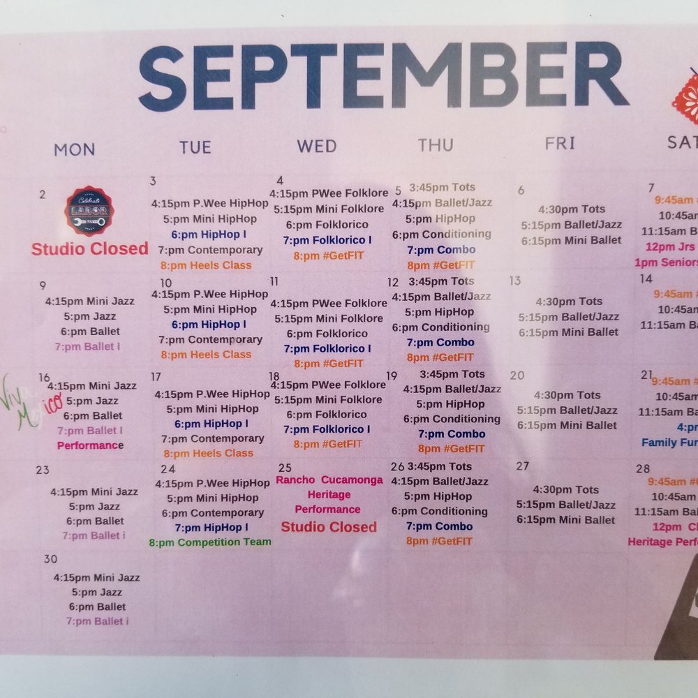 Dance N  Escape Dance - September 2019 - Dance Studios Near Me - Chino, California