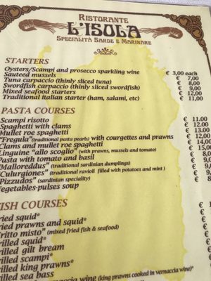 Menu photo 1 L'Isola Rome, RM