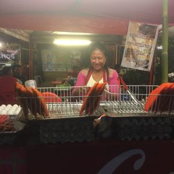 Laoag Night Market - Lady making Paoay empanadas.  So good.
