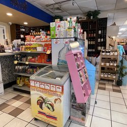 Spiro's Family Restaurant - Inside cafe, looking toward market area