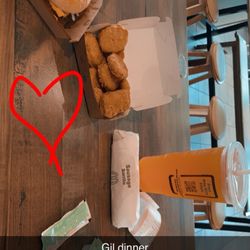 McDonald's - A qtr pounder 10 pc nugget with sweet and sour 2 breakfast burritos with mild sauce and a large hi-c