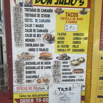 Don Julio's Cockteles - Menu - Mexican Near Me - Wimauma, Florida Don Julio's Cockteles - Menu - Mexican Near Me - Wimauma, Florida