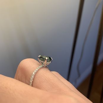 Lauren O Jewels - Teal sapphire and diamond ring (profile) - Jewelry Near Me - Petaluma, California Lauren O Jewels - Teal sapphire and diamond ring (profile) - Jewelry Near Me - Petaluma, California