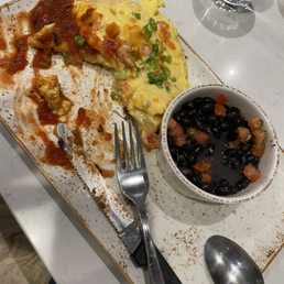 Babacoa quesadilla Benedict