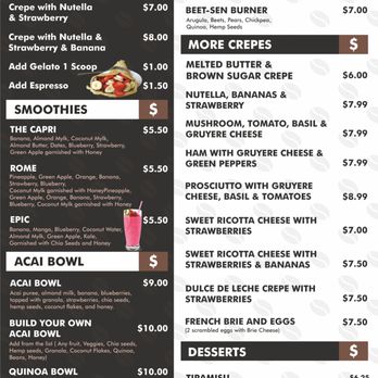 Boca Roma Cafe - the menu of the restaurant - Creperies Near Me - Boca Raton, Florida Boca Roma Cafe - the menu of the restaurant - Creperies Near Me - Boca Raton, Florida