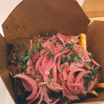 The Kroft - Short rib poutine - their pride and glory and one of the most delicious items on the menu. Sweet pickles onions make all the difference! - Sandwiches Near Me - Anaheim, California The Kroft - Short rib poutine - their pride and glory and one of the most delicious items on the menu. Sweet pickles onions make all the difference! - Sandwiches Near Me - Anaheim, California