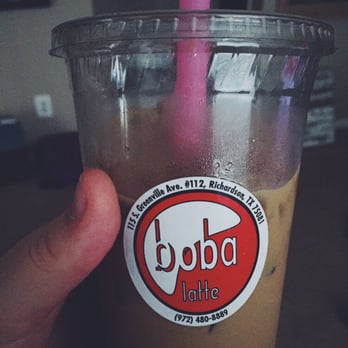 Boba Latte - White mocha latte with mini boba - Coffee & Tea Near Me - Richardson, Texas Boba Latte - White mocha latte with mini boba - Coffee & Tea Near Me - Richardson, Texas