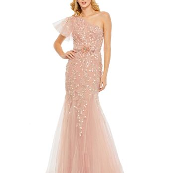 best places to buy formal dresses near me Open-Back Long Halter Prom Dress with Sash main image 1
