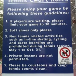 29th Street Courts - Rules