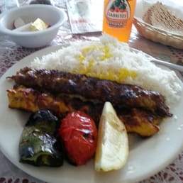 Chicken and beef kebob
