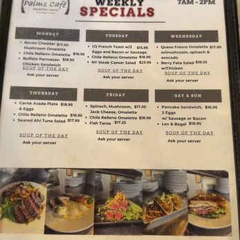 The Palms Cafe - The palms cafe menu!!! - Cafes Near Me - La Quinta, California