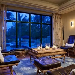 The Spa at Harbor Beach Marriott Resort - The relaxation lounge overlooking the spa pool in the evening