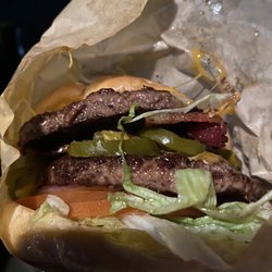 Captain Billy Whizzbang's - Bacon Double Cheeseburger with bacon and jalapeños.