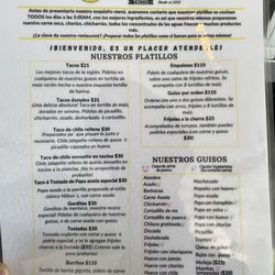 Milton's Tacos - Menu 1