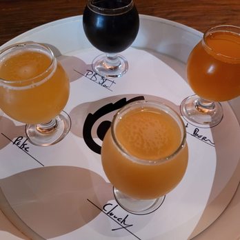 Ever Grain Brewing - Flight of 4 :pulsating fractals/cloudy comet/natural born cinnamon & peanut butter chocolate stout. All delicious - Breweries Near Me - Camp Hill, Pennsylvania Ever Grain Brewing - Flight of 4 :pulsating fractals/cloudy comet/natural born cinnamon & peanut butter chocolate stout. All delicious - Breweries Near Me - Camp Hill, Pennsylvania