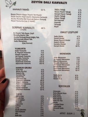 Menu photo 2 Zeytindalı Cafe İstanbul, 34 Menu photo 2 Zeytindalı Cafe İstanbul, 34