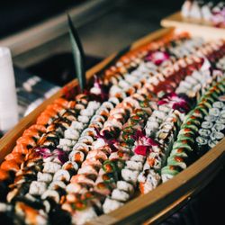 Party and Sushi - One of two sushi boats!