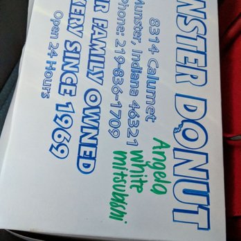 Munster Donut - Front of donut box - Donuts Near Me - Munster, Indiana