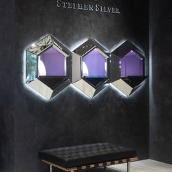 Stephen Silver Fine Jewelry - Stephen Silver Fine Jewelry Showcases in the lobby at The Villa Menlo Park