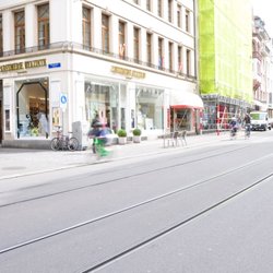 Stofftraum - Aussenansicht unseres Ladens im 1.Stock
