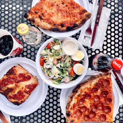 Dough Counter Pizza by null