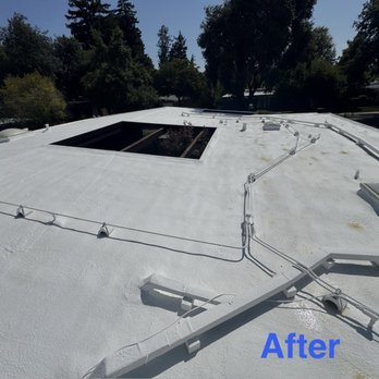 Abril Roofing - Roof showing full coating after fixing - Roofing Near Me - Martinez, California Abril Roofing - Roof showing full coating after fixing - Roofing Near Me - Martinez, California