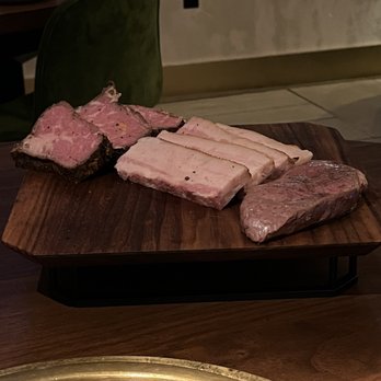 Left: short rib Middle: pork belly Right: angus coulotte