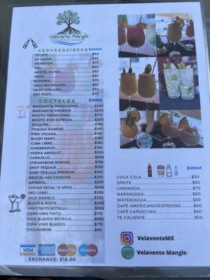 Menu photo 1 Velavento Mangle Quintana Roo, ROO Menu photo 1 Velavento Mangle Quintana Roo, ROO
