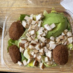 Cobb salad with added falafel Cobb salad with added falafel